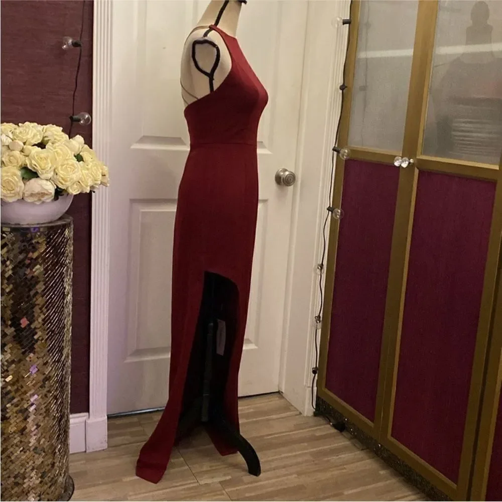 NWT NBD Elegant Backless Red Dress, XS